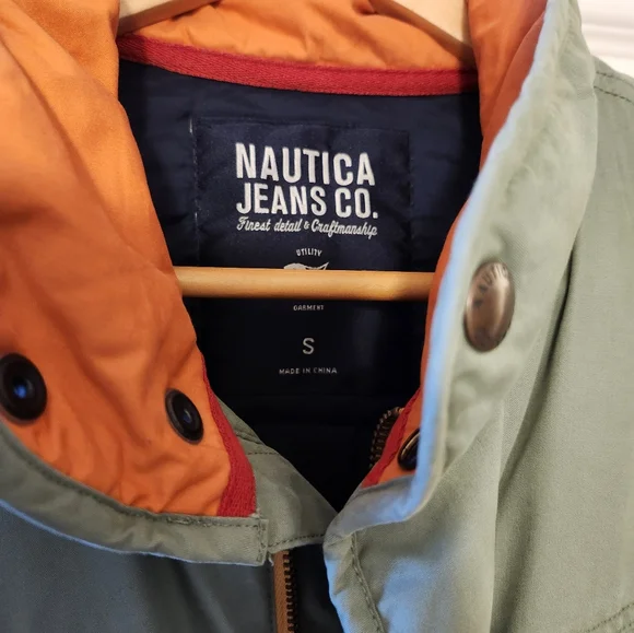 NWOT Nautica Jeans Co Men’s Seaspray Cargo Coat Small Sage Green S - Picture 5 of 7